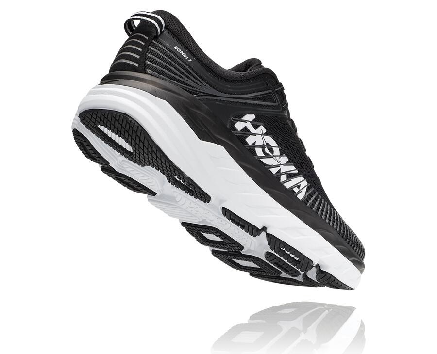 Tenis Hoka One One Mujer Negros/Blancos - Bondi 7 - EPDT31486